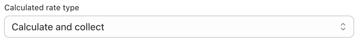 calculated rate type